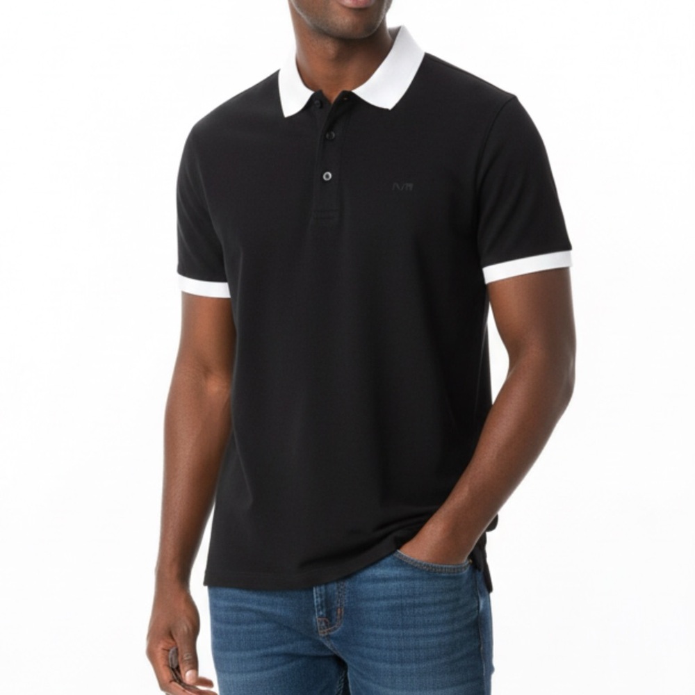 Michael Kors Black Polo with White Trim